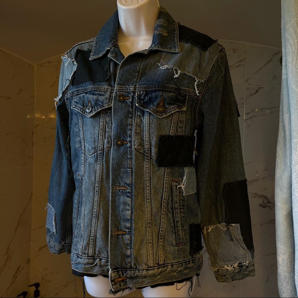NWT The Ragged Priest Patchwork Denim Jacket - Picture 3 of 6